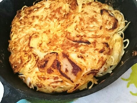 素麺のキムチーズチヂミ